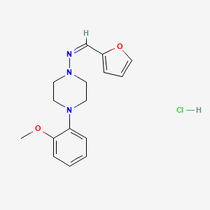 molecular formula C16H20ClN3O2 B5538869 N-(2-furylmethylene)-4-(2-methoxyphenyl)-1-piperazinamine hydrochloride 