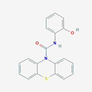 molecular formula C19H14N2O2S B5538893 N-(2-hydroxyphenyl)-10H-phenothiazine-10-carboxamide 