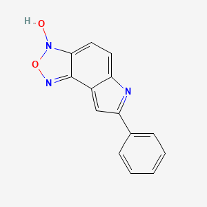 molecular formula C14H9N3O2 B5538895 7-phenyl-6H-[1,2,5]oxadiazolo[3,4-e]indole 3-oxide 