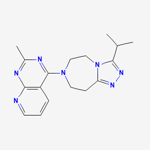 molecular formula C17H21N7 B5538905 3-isopropyl-7-(2-methylpyrido[2,3-d]pyrimidin-4-yl)-6,7,8,9-tetrahydro-5H-[1,2,4]triazolo[4,3-d][1,4]diazepine 