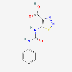 molecular formula C10H8N4O3S B5538910 5-[(anilinocarbonyl)amino]-1,2,3-thiadiazole-4-carboxylic acid 