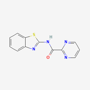 molecular formula C12H8N4OS B5538940 N-1,3-benzothiazol-2-yl-2-pyrimidinecarboxamide 