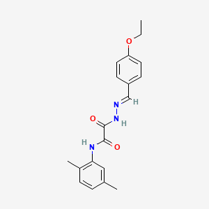 molecular formula C19H21N3O3 B5538979 N-(2,5-二甲基苯基)-2-[2-(4-乙氧基亚苄基)肼基]-2-氧代乙酰胺 