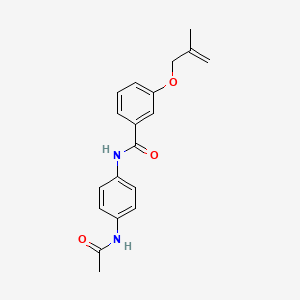 molecular formula C19H20N2O3 B5538987 N-[4-(乙酰氨基)苯基]-3-[(2-甲基-2-丙烯-1-基)氧基]苯甲酰胺 