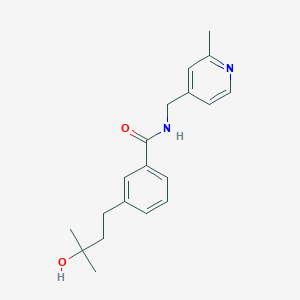 3-(3-hydroxy-3-methylbutyl)-N-[(2-methyl-4-pyridinyl)methyl]benzamide