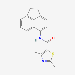 molecular formula C18H16N2OS B5539014 N-(1,2-dihydro-5-acenaphthylenyl)-2,4-dimethyl-1,3-thiazole-5-carboxamide 