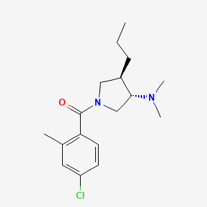 molecular formula C17H25ClN2O B5539019 (3S*,4R*)-1-(4-chloro-2-methylbenzoyl)-N,N-dimethyl-4-propyl-3-pyrrolidinamine 