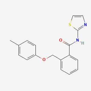 molecular formula C18H16N2O2S B5539050 2-[(4-甲基苯氧基)甲基]-N-1,3-噻唑-2-基苯甲酰胺 