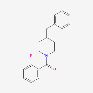 molecular formula C19H20FNO B5539073 4-苄基-1-(2-氟苯甲酰)哌啶 