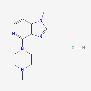 molecular formula C12H18ClN5 B5539083 1-methyl-4-(4-methyl-1-piperazinyl)-1H-imidazo[4,5-c]pyridine hydrochloride 