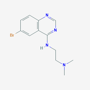 molecular formula C12H15BrN4 B5539091 (6-bromo-4-quinazolinyl)[2-(dimethylamino)ethyl]amine 