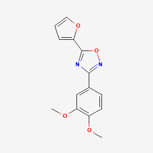 molecular formula C14H12N2O4 B5539108 3-(3,4-二甲氧基苯基)-5-(2-呋喃基)-1,2,4-恶二唑 