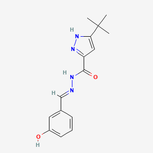 molecular formula C15H18N4O2 B5539144 3-tert-butyl-N'-(3-hydroxybenzylidene)-1H-pyrazole-5-carbohydrazide 