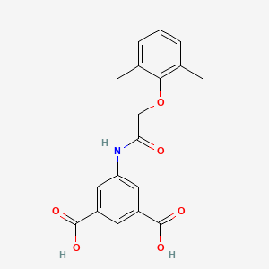 molecular formula C18H17NO6 B5539172 5-{[(2,6-dimethylphenoxy)acetyl]amino}isophthalic acid 