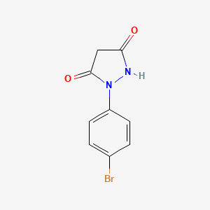 molecular formula C9H7BrN2O2 B5539187 1-(4-bromophenyl)-3,5-pyrazolidinedione 