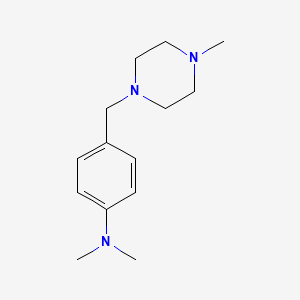 molecular formula C14H23N3 B5539200 N,N-dimethyl-4-[(4-methyl-1-piperazinyl)methyl]aniline 