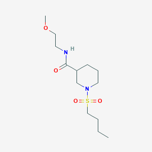 molecular formula C13H26N2O4S B5539227 1-(butylsulfonyl)-N-(2-methoxyethyl)-3-piperidinecarboxamide 