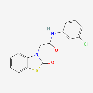 molecular formula C15H11ClN2O2S B5539234 N-(3-氯苯基)-2-(2-氧代-1,3-苯并噻唑-3(2H)-基)乙酰胺 