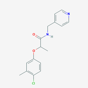 molecular formula C16H17ClN2O2 B5539241 2-(4-氯-3-甲基苯氧基)-N-(4-吡啶基甲基)丙酰胺 