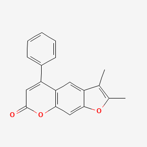 molecular formula C19H14O3 B5539282 2,3-二甲基-5-苯基-7H-呋喃并[3,2-g]色烯-7-酮 