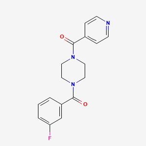 molecular formula C17H16FN3O2 B5539310 1-(3-氟苯甲酰)-4-异烟酰哌嗪 