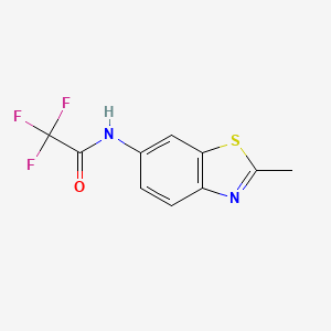 molecular formula C10H7F3N2OS B5539347 2,2,2-trifluoro-N-(2-methyl-1,3-benzothiazol-6-yl)acetamide 