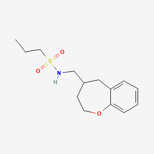 N-(2,3,4,5-tetrahydro-1-benzoxepin-4-ylmethyl)propane-1-sulfonamide