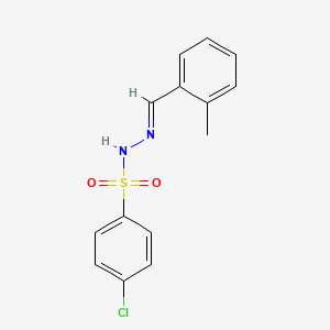 molecular formula C14H13ClN2O2S B5539363 4-chloro-N'-(2-methylbenzylidene)benzenesulfonohydrazide 