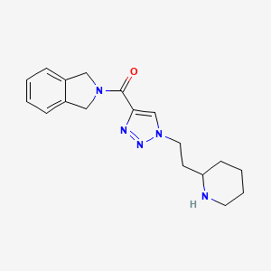 molecular formula C18H23N5O B5539442 2-{[1-(2-piperidin-2-ylethyl)-1H-1,2,3-triazol-4-yl]carbonyl}isoindoline 