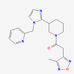 molecular formula C19H22N6O2 B5539454 2-[(2-{1-[(4-甲基-1,2,5-恶二唑-3-基)乙酰]哌啶-3-基}-1H-咪唑-1-基)甲基]吡啶 