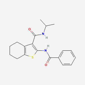 molecular formula C19H22N2O2S B5539463 2-(benzoylamino)-N-isopropyl-4,5,6,7-tetrahydro-1-benzothiophene-3-carboxamide 