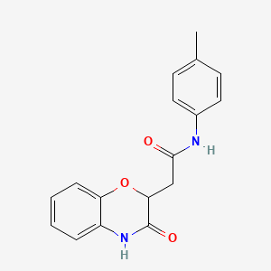 molecular formula C17H16N2O3 B5539471 N-(4-methylphenyl)-2-(3-oxo-3,4-dihydro-2H-1,4-benzoxazin-2-yl)acetamide 