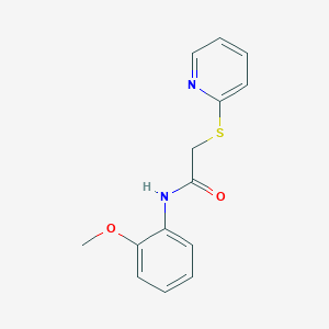 molecular formula C14H14N2O2S B5539480 N-(2-methoxyphenyl)-2-(2-pyridinylthio)acetamide 