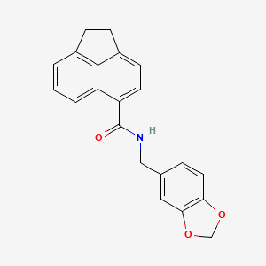 molecular formula C21H17NO3 B5539484 N-(1,3-benzodioxol-5-ylmethyl)-1,2-dihydro-5-acenaphthylenecarboxamide CAS No. 5928-02-9