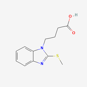 molecular formula C12H14N2O2S B5539532 4-[2-(methylthio)-1H-benzimidazol-1-yl]butanoic acid 