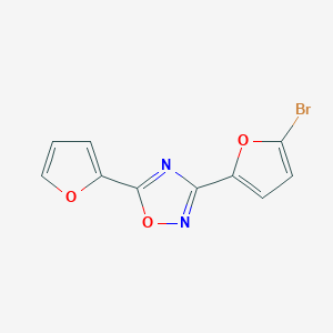molecular formula C10H5BrN2O3 B5539539 3-(5-bromo-2-furyl)-5-(2-furyl)-1,2,4-oxadiazole 