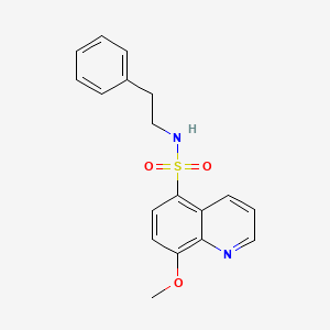 molecular formula C18H18N2O3S B5539552 8-methoxy-N-(2-phenylethyl)quinoline-5-sulfonamide 
