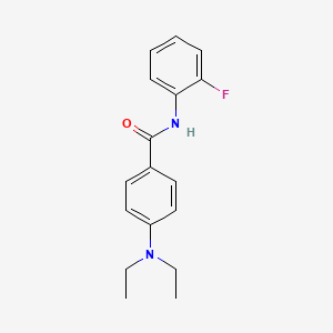 molecular formula C17H19FN2O B5539585 4-(二乙氨基)-N-(2-氟苯基)苯甲酰胺 