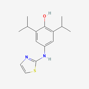 molecular formula C15H20N2OS B5539589 2,6-diisopropyl-4-(1,3-thiazol-2-ylamino)phenol 