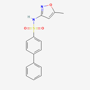 molecular formula C16H14N2O3S B5539624 N-(5-甲基-3-异恶唑基)-4-联苯磺酰胺 
