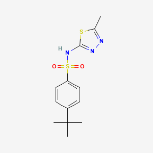 molecular formula C13H17N3O2S2 B5539627 4-叔丁基-N-(5-甲基-1,3,4-噻二唑-2-基)苯磺酰胺 