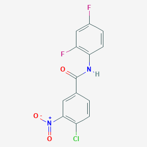 molecular formula C13H7ClF2N2O3 B5539638 4-chloro-N-(2,4-difluorophenyl)-3-nitrobenzamide 