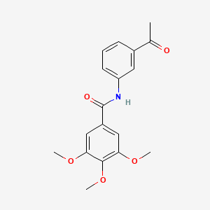 molecular formula C18H19NO5 B5539650 N-(3-acetylphenyl)-3,4,5-trimethoxybenzamide 