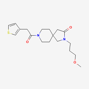 molecular formula C18H26N2O3S B5539663 2-(3-methoxypropyl)-8-(3-thienylacetyl)-2,8-diazaspiro[4.5]decan-3-one 