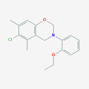 molecular formula C18H20ClNO2 B5539685 6-氯-3-(2-乙氧基苯基)-5,7-二甲基-3,4-二氢-2H-1,3-苯并噁嗪 