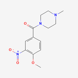 molecular formula C13H17N3O4 B5539694 1-(4-methoxy-3-nitrobenzoyl)-4-methylpiperazine 