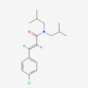 molecular formula C17H24ClNO B5539723 3-(4-氯苯基)-N,N-二异丁基丙烯酰胺 