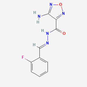 molecular formula C10H8FN5O2 B5539737 4-amino-N'-(2-fluorobenzylidene)-1,2,5-oxadiazole-3-carbohydrazide 