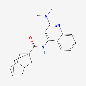 molecular formula C21H25N3O B5539770 N-[2-(二甲氨基)-4-喹啉基]三环[3.3.1.0~3,7~]壬烷-1-甲酰胺 