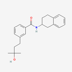 molecular formula C22H27NO2 B5539790 3-(3-羟基-3-甲基丁基)-N-(1,2,3,4-四氢-2-萘甲基)苯甲酰胺 